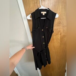 Michael Kors Black Sleeveless Mini Dress
